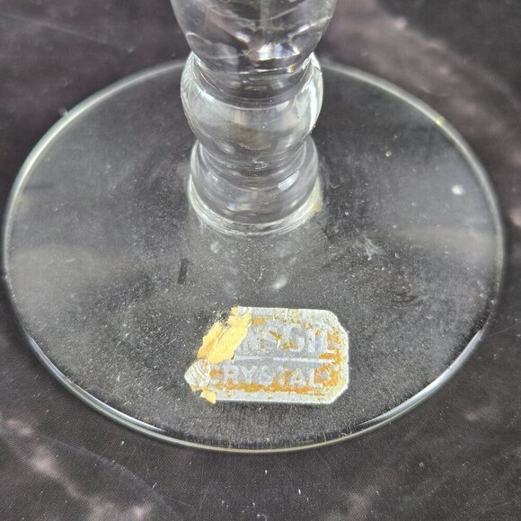 Vintage Ransgil Crystal Bud Vase Gold Gilt Rose on Front 1940's-1950's MCM - Picture 4 of 15